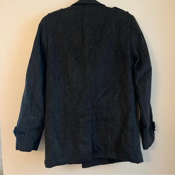 Theory Charcoal Wool Coat - Picture 4 of 4